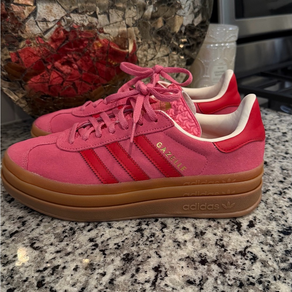 Adidas Gazelle Pink and Red Women's Sneakers